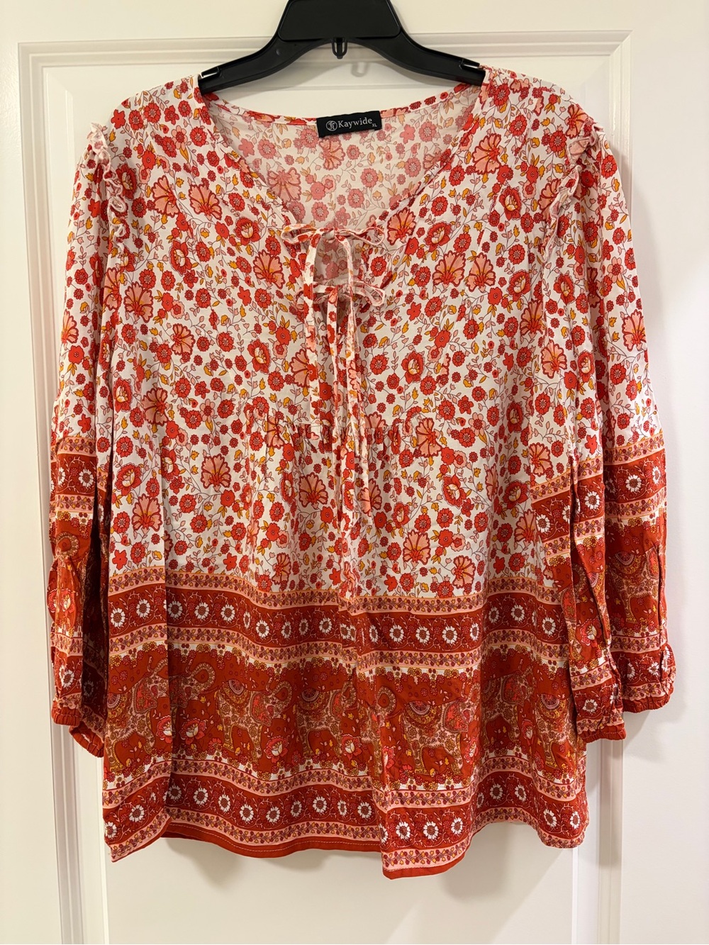Women’s Tie-Front Boho Blouse